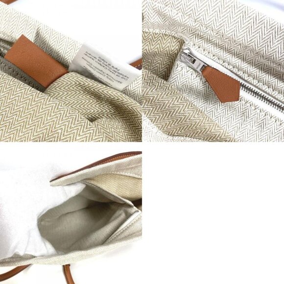 Hermes Backpack Aline MM Toile Chevron Beige